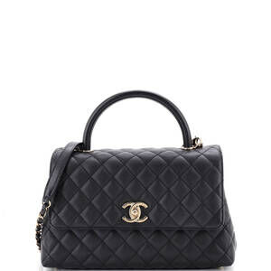 Chanel Small Coco Top Handle Bag Quilted Caviar